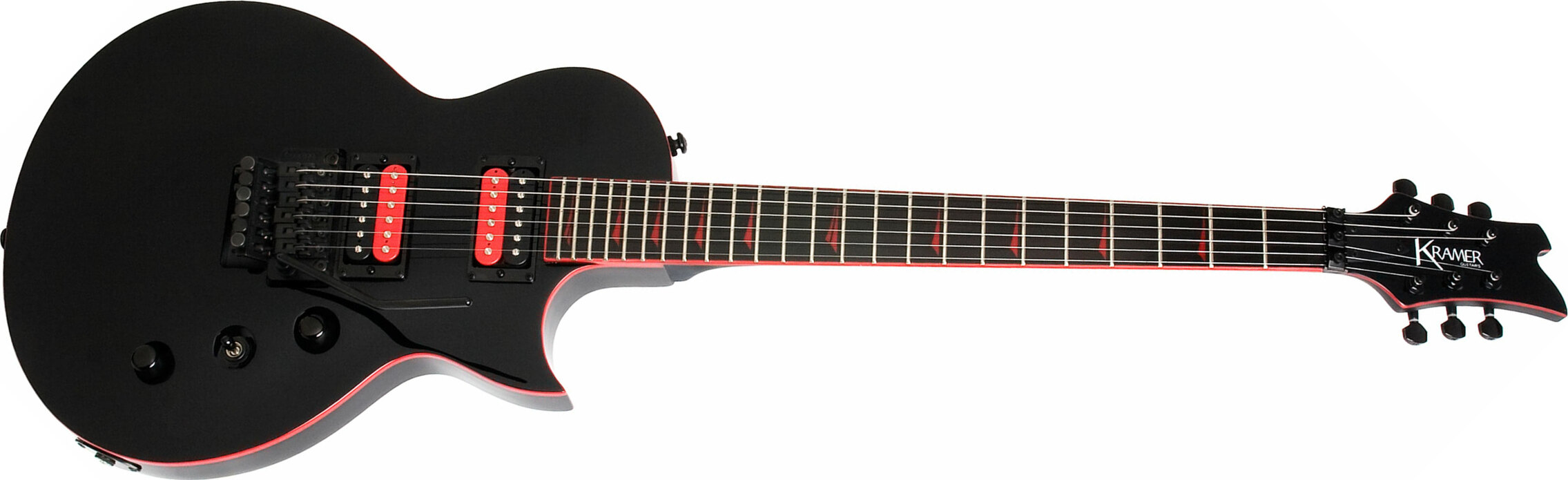 Kramer Assault 220 2h Fr Rw - Black Red Binding - Guitarra eléctrica de corte único. - Main picture