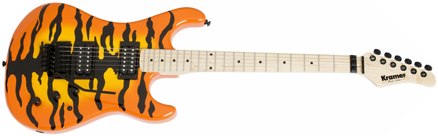 Kramer Pacer Vintage 2h Seymour Duncan  Fr Mn - Orange Burst Tiger - Guitarra eléctrica con forma de str. - Main picture