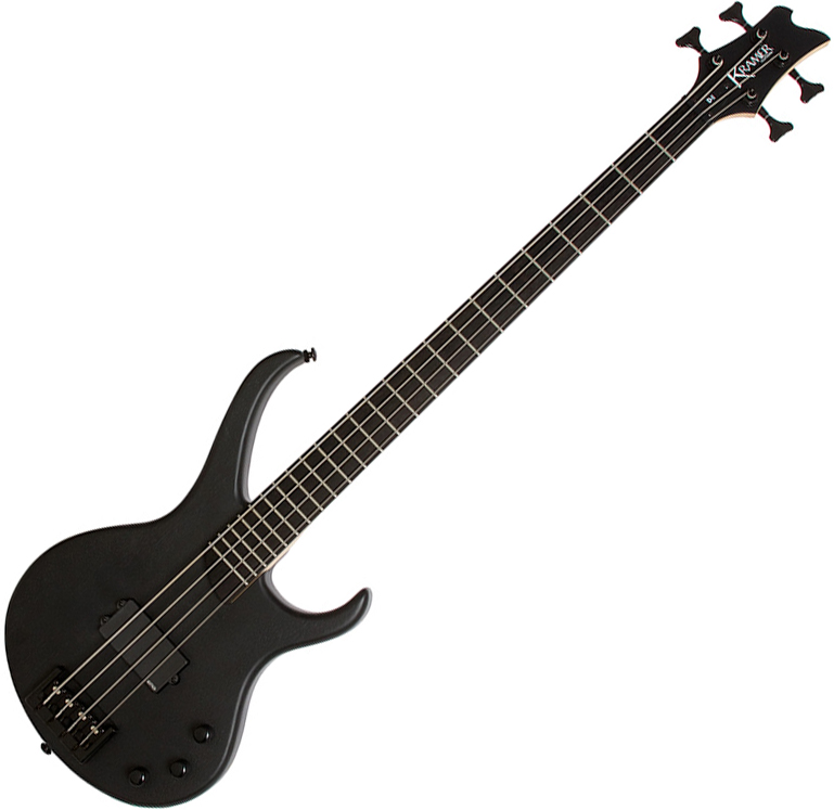 Bajo eléctrico de cuerpo sólido Kramer D-1 Bass - satin black negro