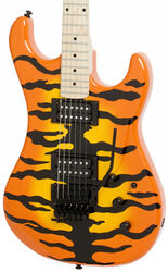 Guitarra eléctrica con forma de str. Kramer Pacer Vintage - Orange burst tiger