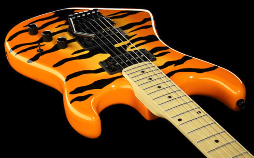Kramer Pacer Vintage 2h Seymour Duncan  Fr Mn - Orange Burst Tiger - Guitarra eléctrica con forma de str. - Variation 2