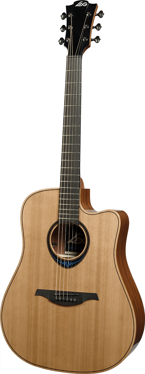 Lag Bluewave 2 Dreadnought Cutaway Smart Guitar - Naturel - Guitarra electro acustica - Variation 1