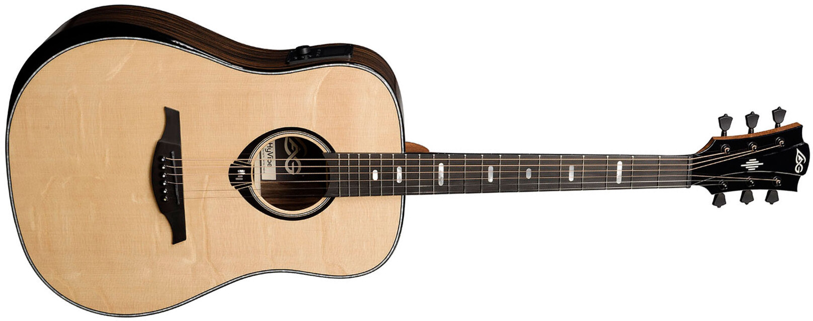 Lag Hv50de Hyvibe H2 Dreadnought Epicea Bokote Bkbr - Natural - Guitarra folk - Main picture