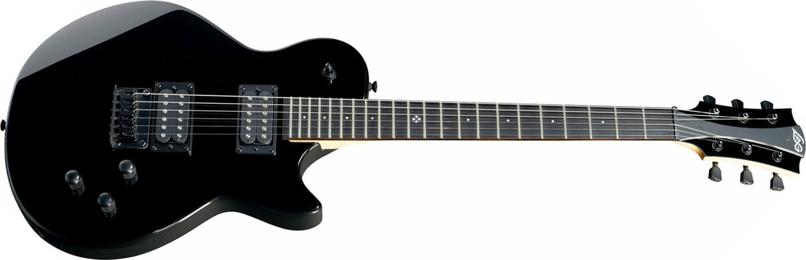 Lag Imperator 60 Hh Ht Rw - Black - Guitarra eléctrica de corte único. - Main picture