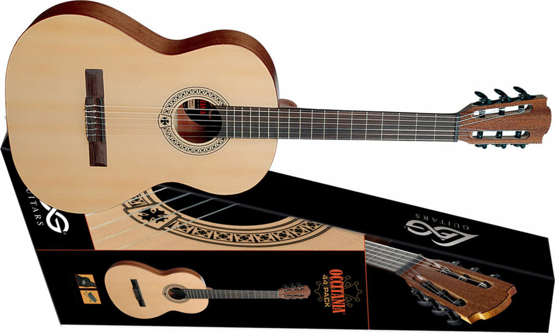 Lag Oc44-3-pack Occitania Junior 3/4 Epicea Sapele Rw - Naturel Satin - Guitarra clásica 3/4 - Main picture