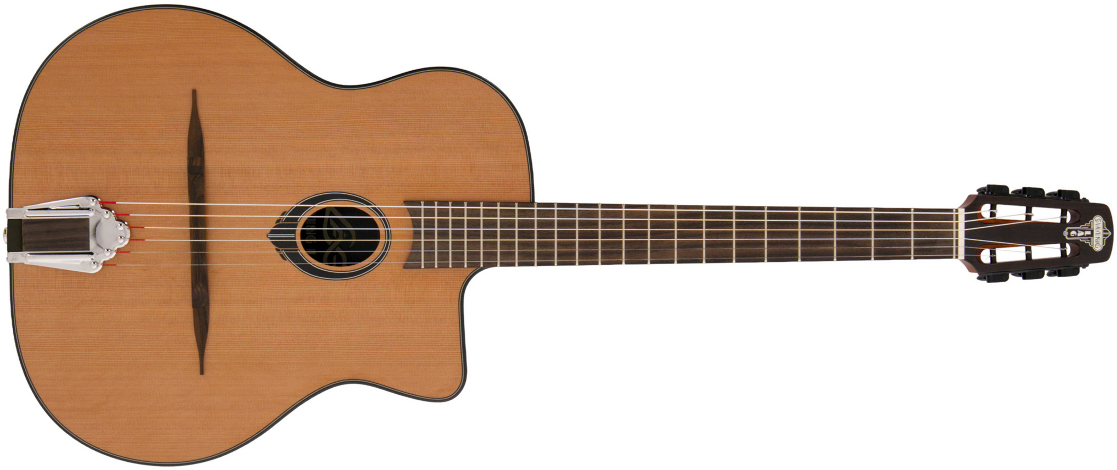 Lag Sl100 Solid Red Cedar + Housse - Natural - Guitarra Gypsy - Main picture