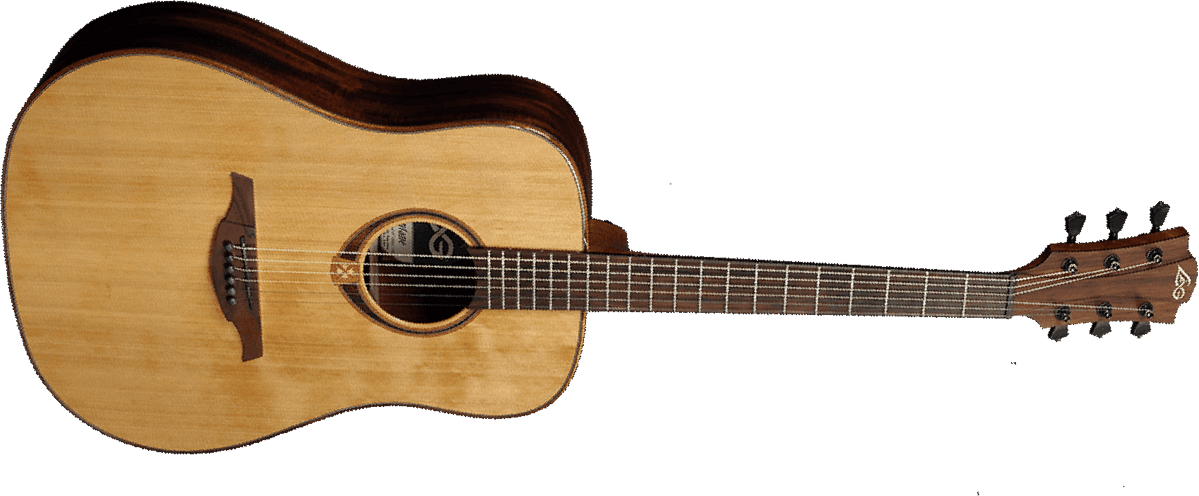 Lag T118d Tramontane Dreadnought Cedre Khaya Bro - Natural - Guitarra acústica & electro - Main picture