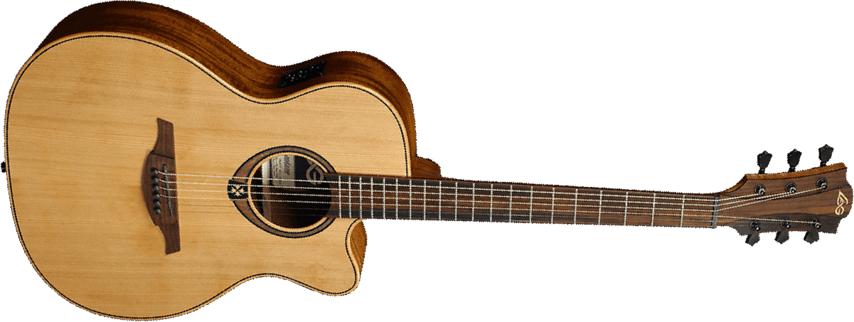 Lag T170ace Tramontane Auditorium Cw Cedre Khaya Bro - Naturel - Guitarra electro acustica - Main picture