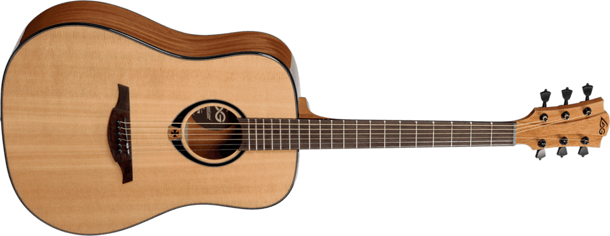 Lag T80d Tramontane  Dreadnought Epicea Acajou - Naturel Brillant - Guitarra acústica & electro - Main picture