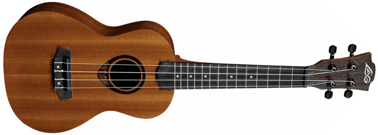 Lag Tku10c Tiki Uku Concert Tout Sapele +housse - Natural Open Pore - Ukulele - Main picture