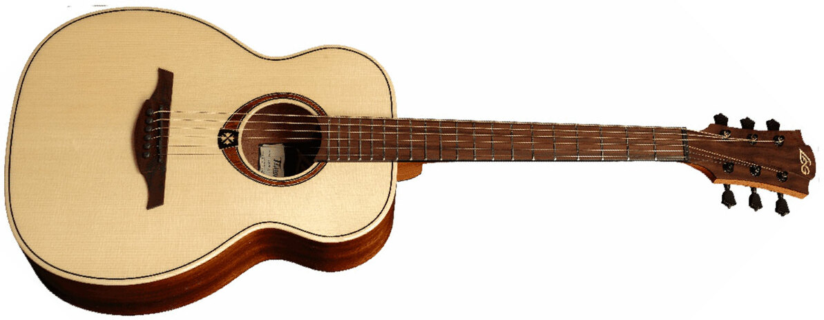 Lag Travel Spe Tramontane Epicea Sapele Bro +housse - Naturel - Guitarra electro acustica - Main picture