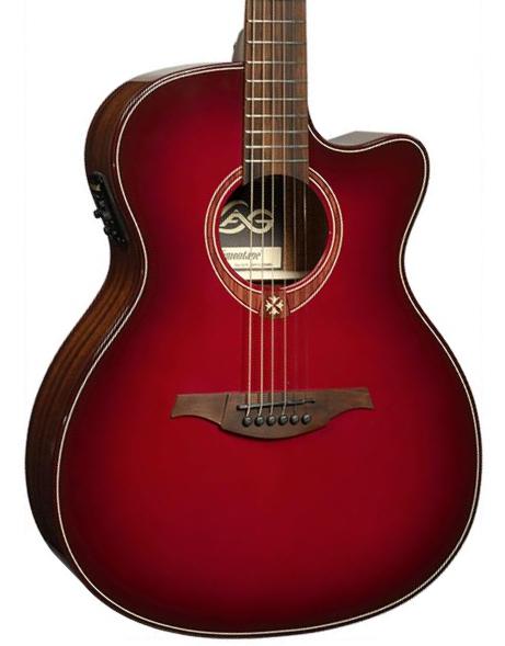 Guitarra folk Lag Tramontane T-Red ACE Ltd - Red burst