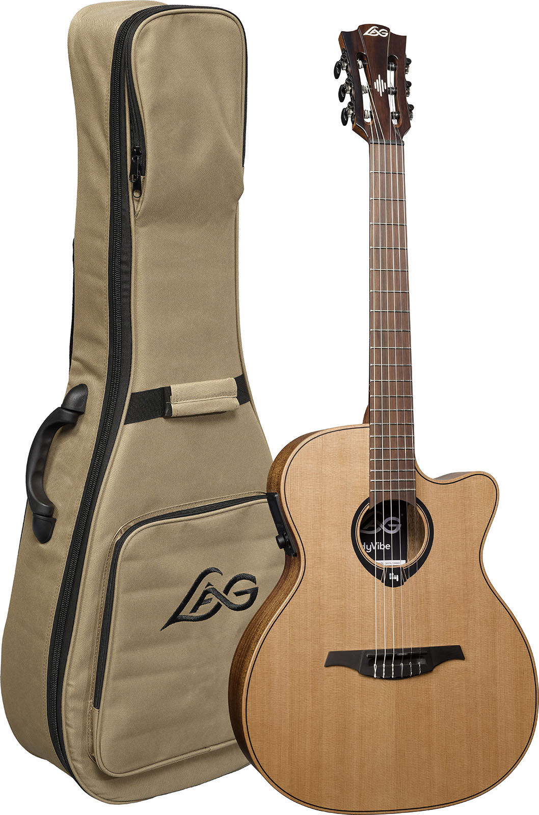 Lag Hv10-n-ace Hyvibe H2 Auditorium Cw Cedre Khaya Brbr - Natural - Guitarra clásica 4/4 - Variation 6