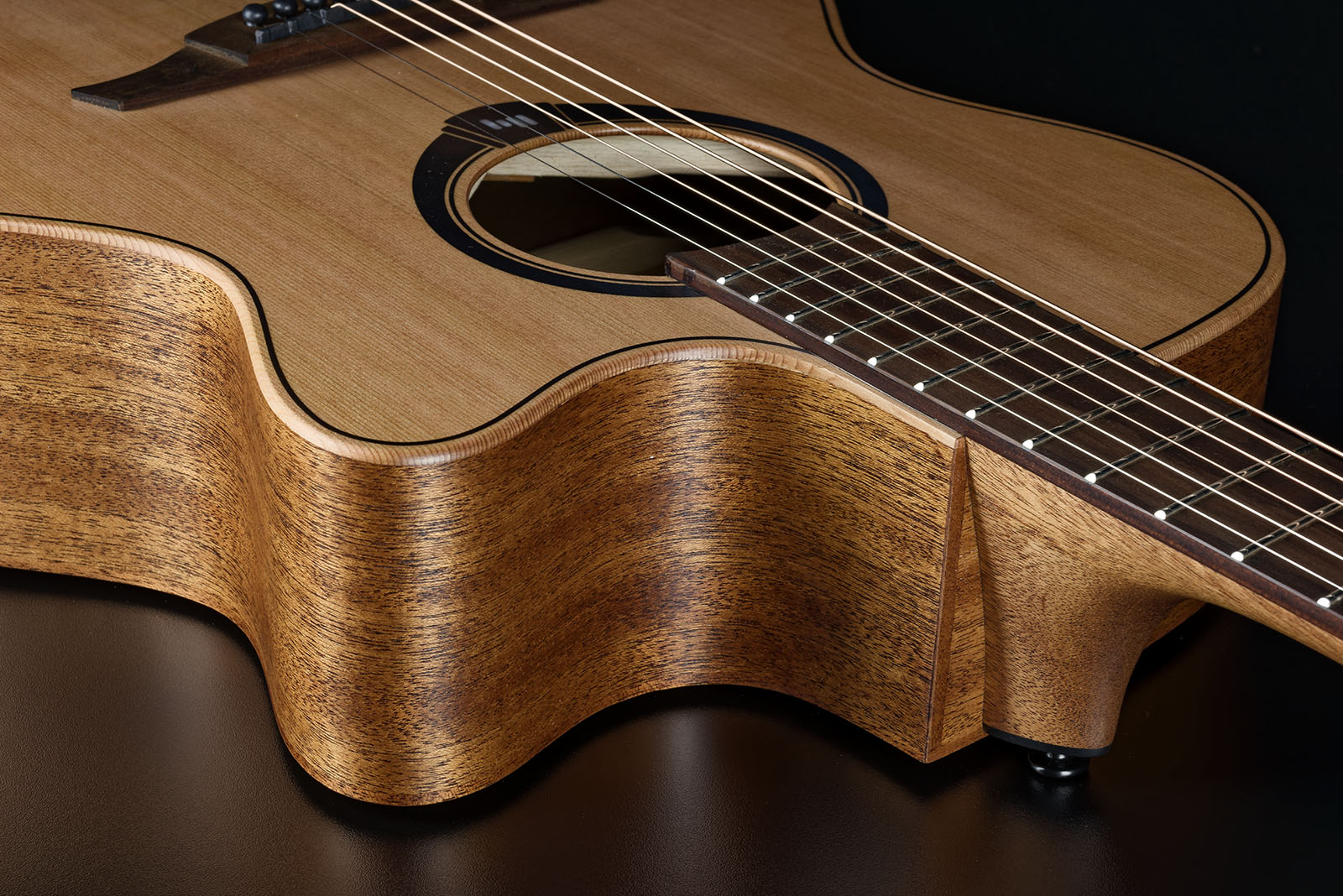 Lag Hv10ace Hyvibe H2 Auditorium Cw Cedre Khaya Bra - Natural - Guitarra folk - Variation 3