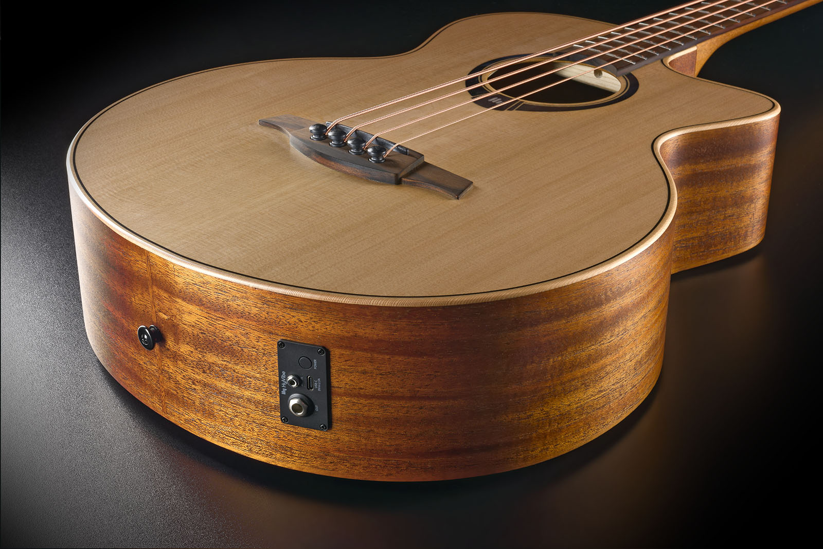 Lag Hv10bce Hyvibe H2 Bass Cw Shsc Cedre Khaya Bra - Natural - Bajo acústico - Variation 2