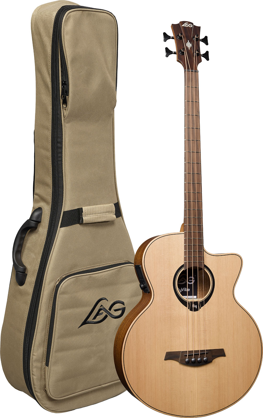 Lag Hv10bce Hyvibe H2 Bass Cw Shsc Cedre Khaya Bra - Natural - Bajo acústico - Variation 6