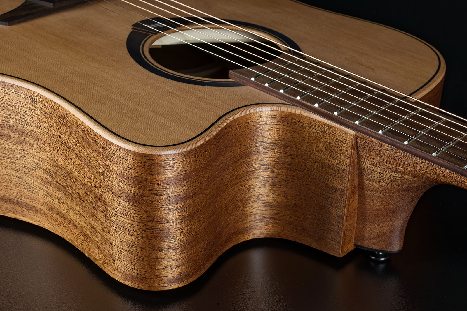 Lag Hv10dce Hyvibe H2 Dreadnought Cw Cedre Khaya Bra - Natural - Guitarra folk - Variation 3