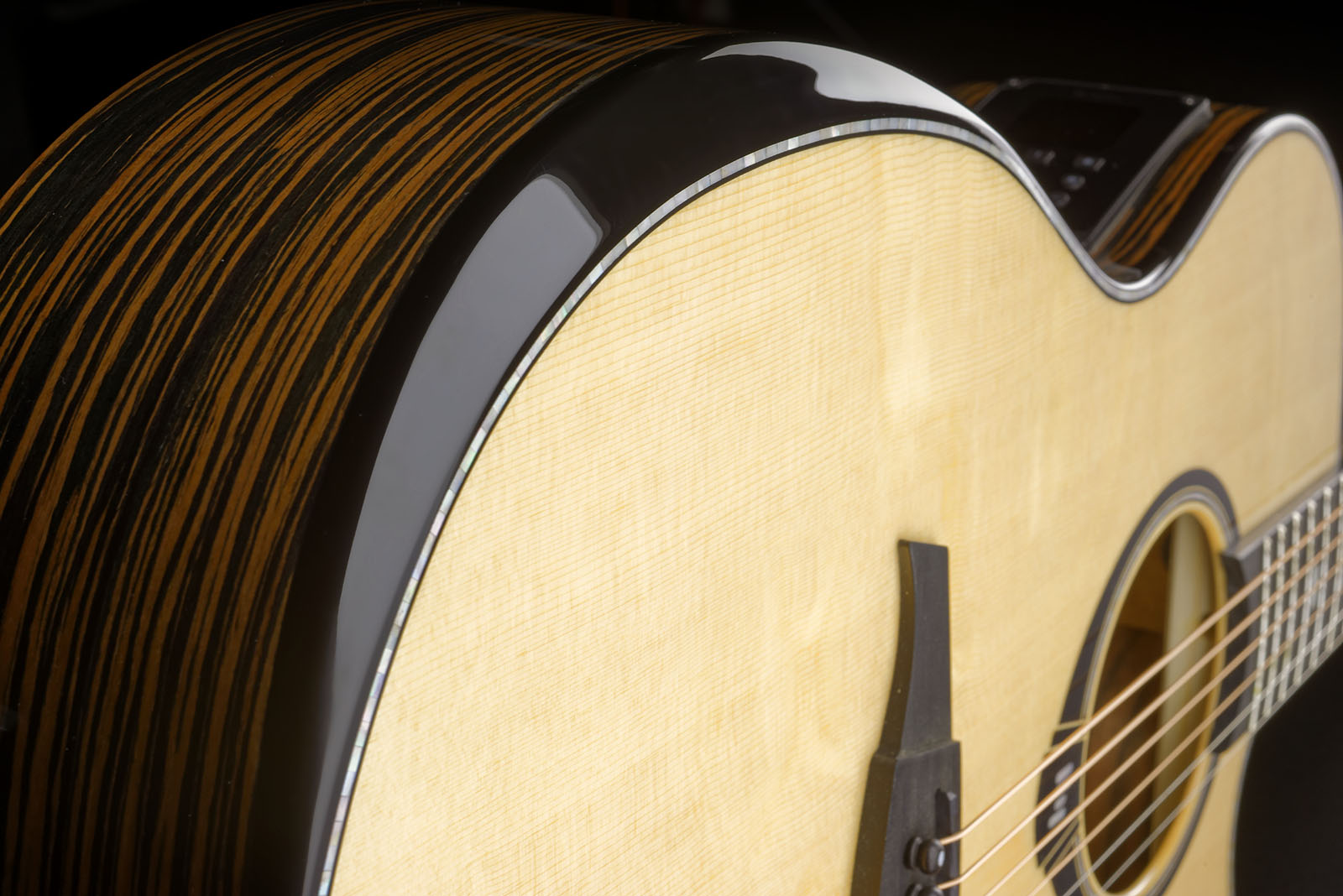Lag Hv50ace Hyvibe H2 Auditoruium Cw Epicea Bokote Bkbr - Natural - Guitarra folk - Variation 5