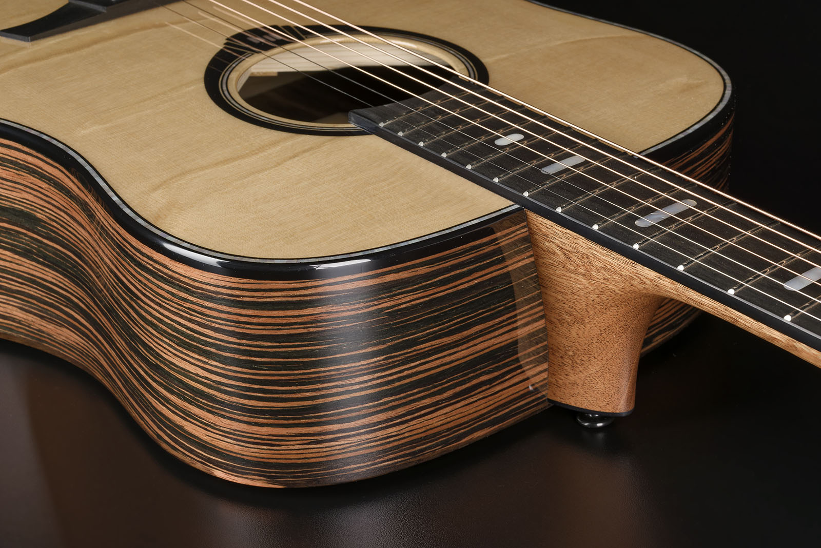 Lag Hv50de Hyvibe H2 Dreadnought Epicea Bokote Bkbr - Natural - Guitarra folk - Variation 4