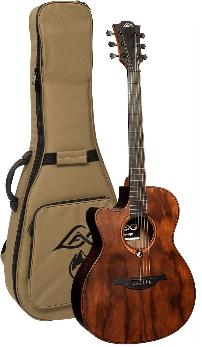 Lag Sauvage Ace Lh Gaucher Tramontane Auditorium Cw Pale Brankowood Eucalyptus Brb - Naturel - Guitarra electro acustica - Variation 2