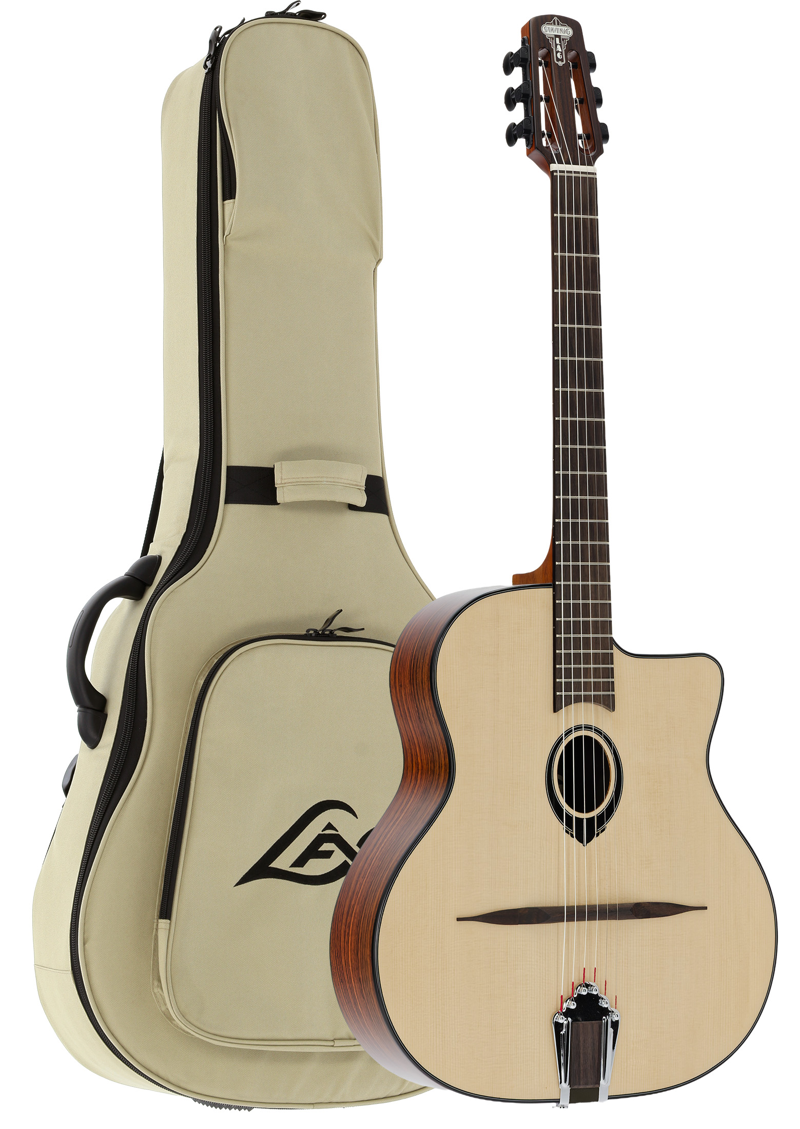 Lag Sl200 Solid Spruce + Housse - Natural - Guitarra Gypsy - Variation 3