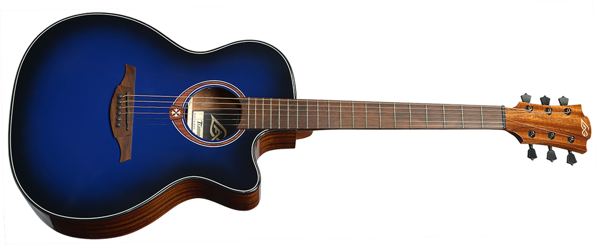 Lag T-blue Ace Ltd Auditorium Cw Cedre Khaya Brbw - Blue Burst - Guitarra folk - Variation 1