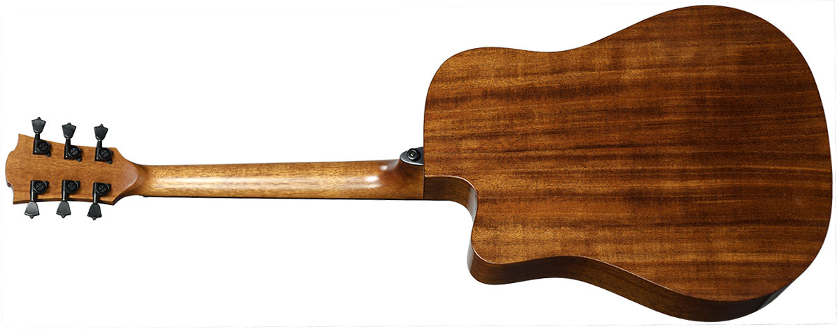 Lag T-red Dce Ltd Dreadnought Cw Cedre Khaya Brbw - Red Burst - Guitarra folk - Variation 1