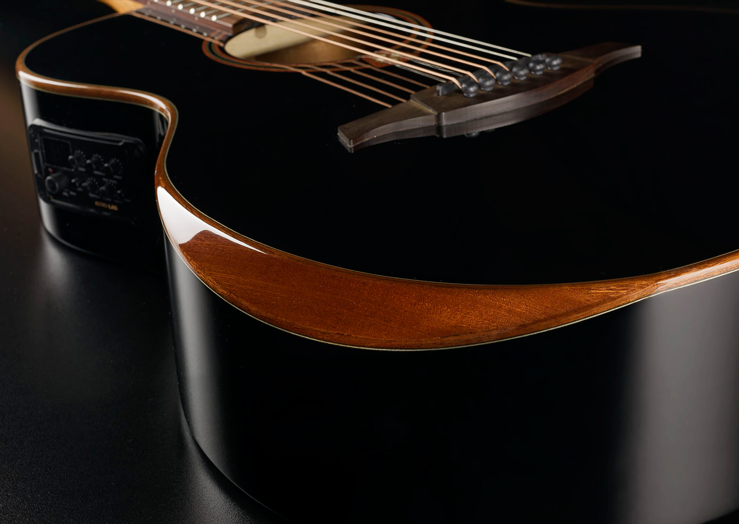 Lag T118abce Bevel Tramontane Auditorium Cedre Khaya Bro - Black - Guitarra electro acustica - Variation 3