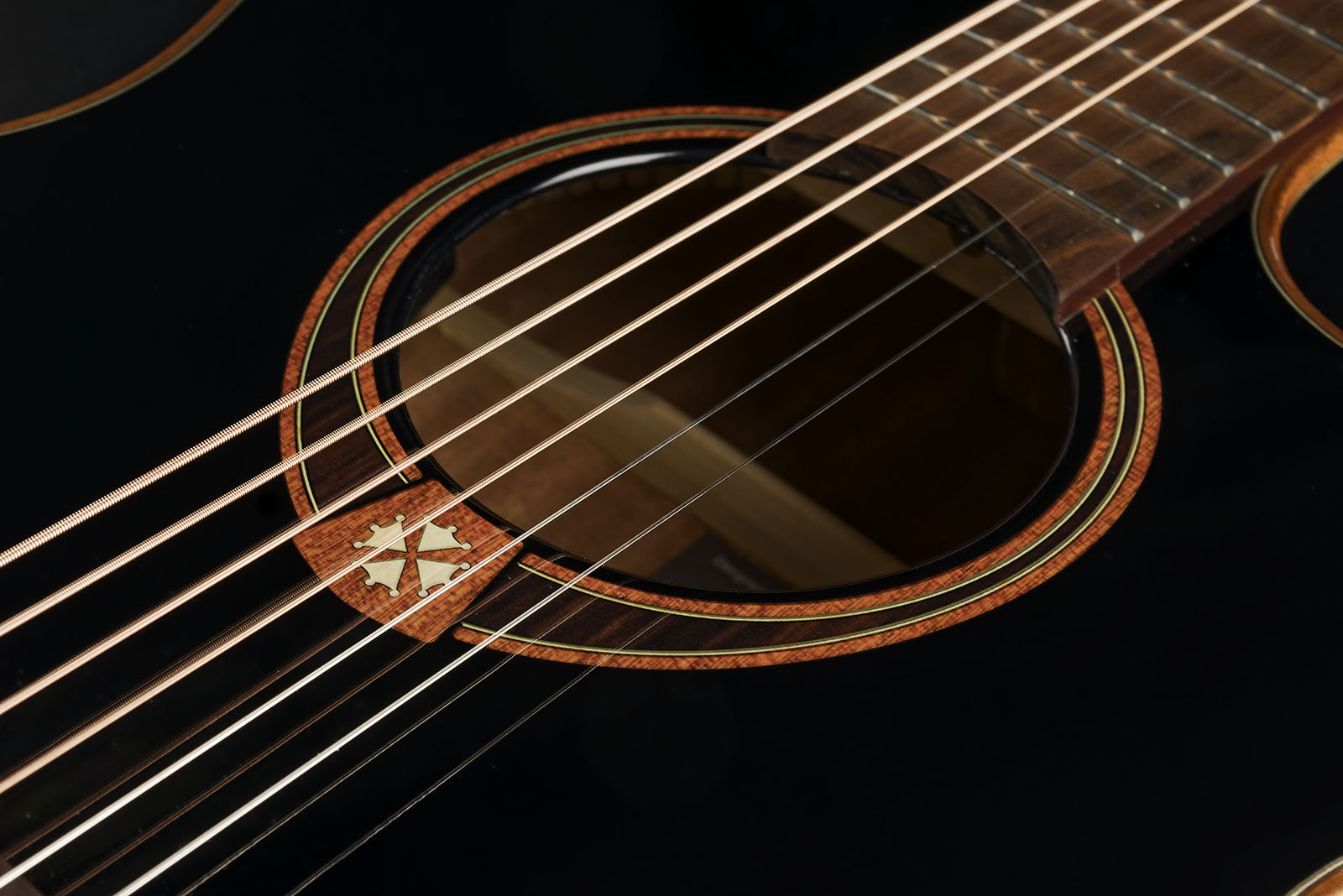 Lag T118abce Bevel Tramontane Auditorium Cedre Khaya Bro - Black - Guitarra electro acustica - Variation 5