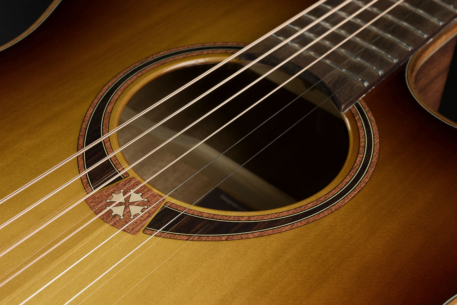 Lag T118abce Bevel Tramontane Auditorium Cw Cedre Khaya Bro - Brown Sunburst - Guitarra electro acustica - Variation 8