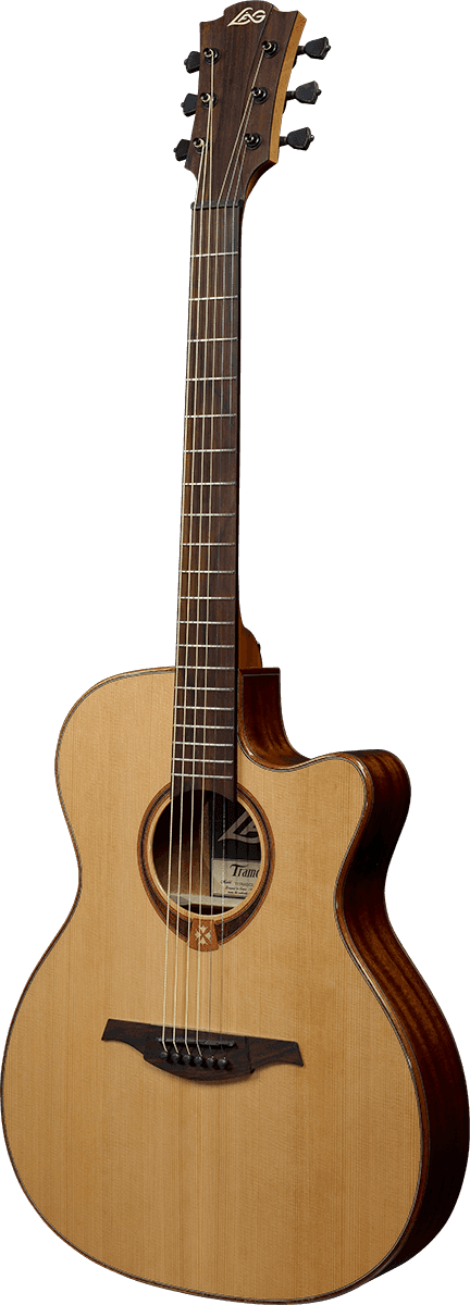 Lag T118asce Tramontane Auditorium Slim Cw Electro Cedre Khaya - Naturel - Guitarra electro acustica - Variation 1