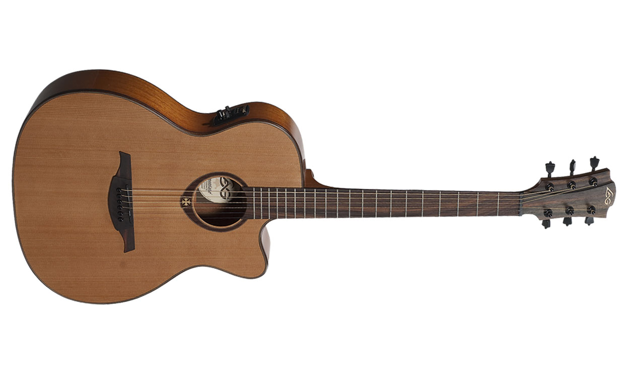 Lag T200ace Tramontane Auditorium Cw Cedre Acajou Rw - Naturel - Guitarra electro acustica - Variation 1