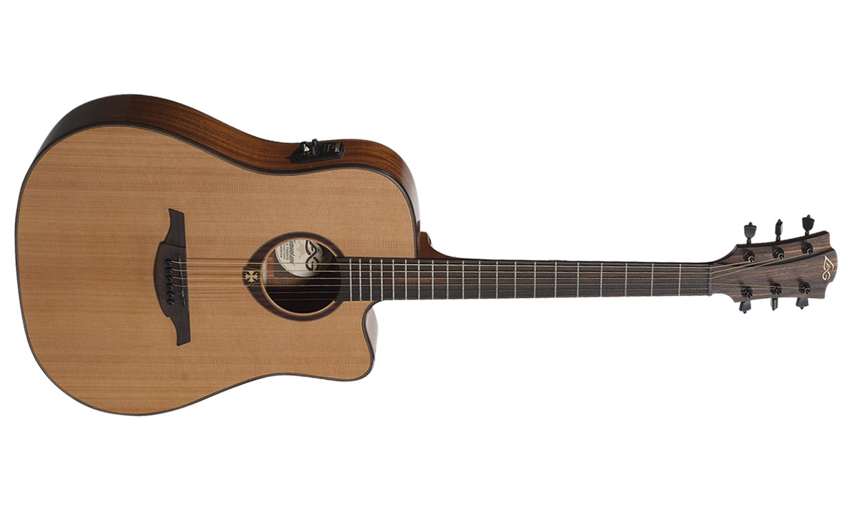 Lag T200dce Tramontane Dreadnought Cw Cedre Acajou Rw - Natural Gloss - Guitarra electro acustica - Variation 1