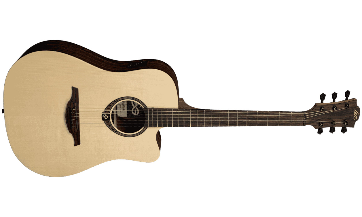 Lag T270dce Tramontane Dreadnought Cw Epicea Snakewood - Naturel - Guitarra electro acustica - Variation 1