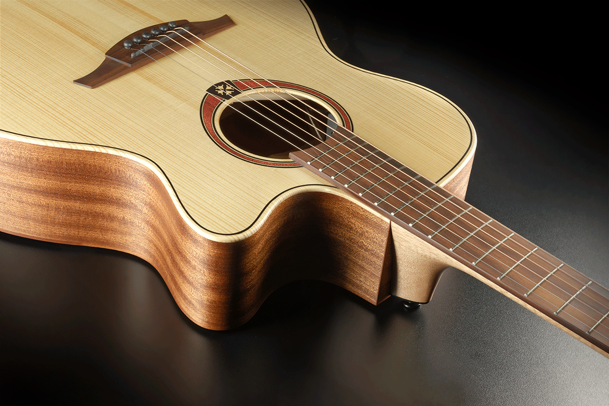 Lag T70ace Tramontane Auditorium Cw Epicea Sapele Bro - Naturel - Guitarra electro acustica - Variation 1