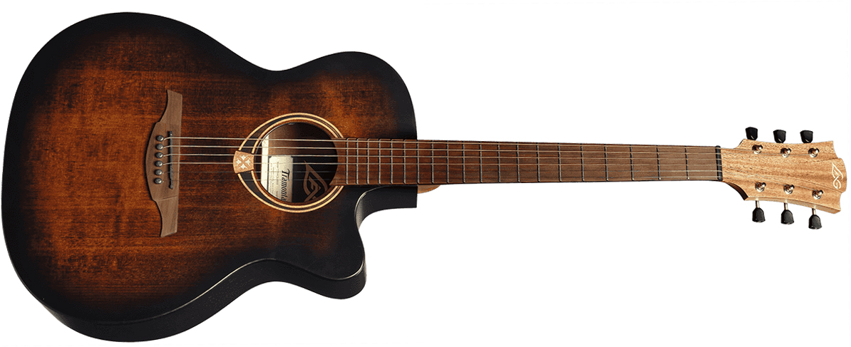 Lag T70ace Tramontane Auditorium Cw Epicea Sapele Bro - Black & Brown - Guitarra folk - Variation 1