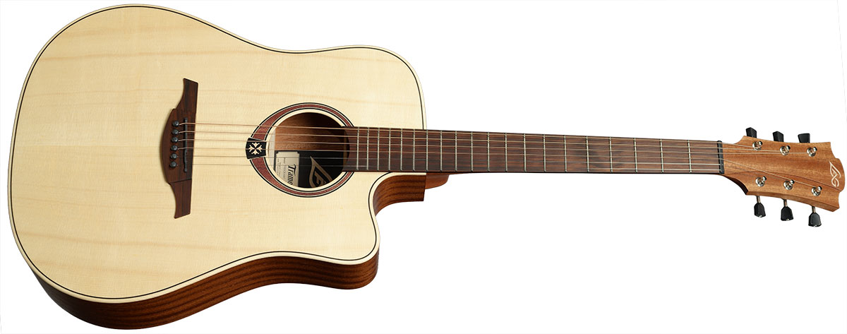 Lag T70dce Ii Tramontane Auditorium Cw Epicea Sapele Bro - Naturel Satin - Guitarra electro acustica - Variation 1