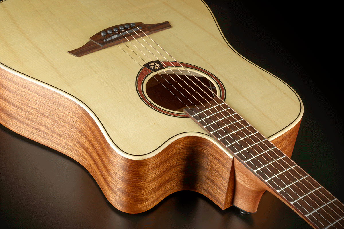 Lag T70dce Ii Tramontane Auditorium Cw Epicea Sapele Bro - Naturel Satin - Guitarra electro acustica - Variation 3