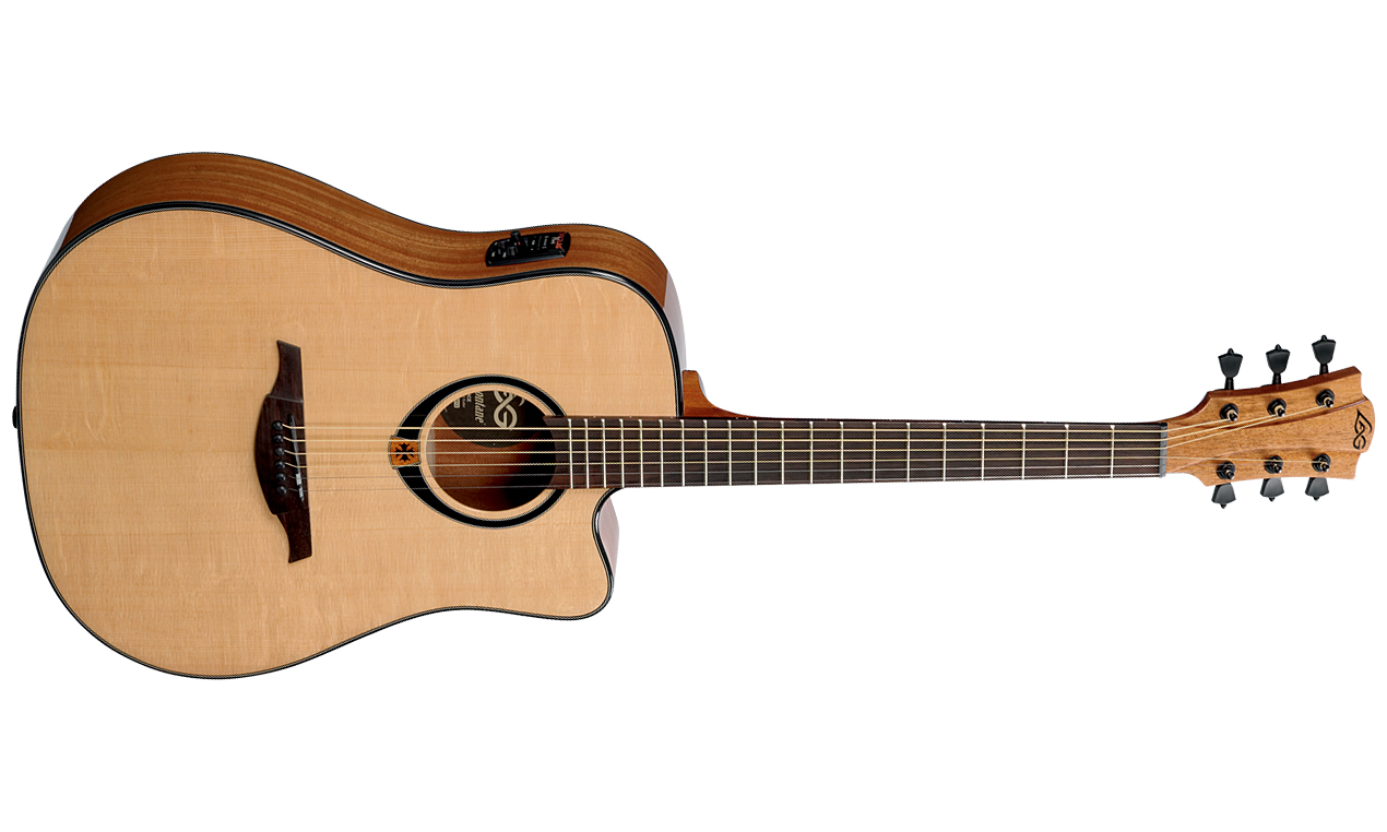 Lag T80dce Tramontane Dreadnought Cw Epicea Khaya - Natural - Guitarra acústica & electro - Variation 1