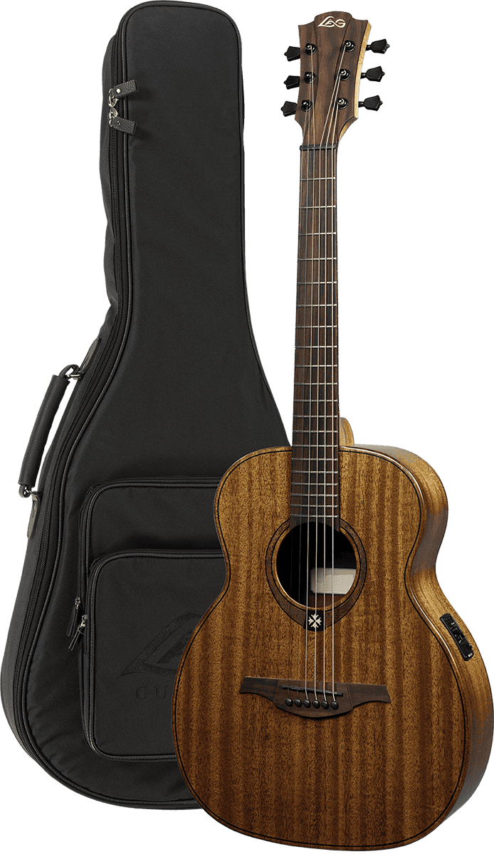 Lag Travel Kael Tramontane Lh Gaucher Tout Khaya Bro +housse - Natural Satin - Guitarra electro acustica - Variation 2