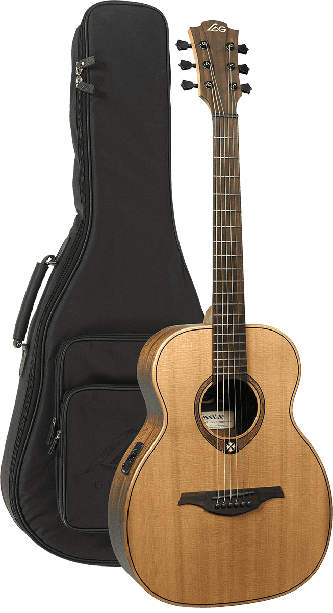 Lag Travel Rce Escapade Cedre Acajou Bro +housse - Naturel Satin - Guitarra electro acustica - Variation 2