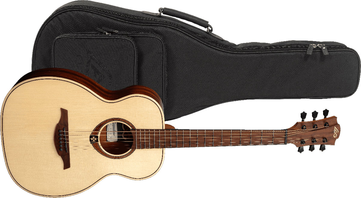 Lag Travel Spe Tramontane Epicea Sapele Bro +housse - Naturel - Guitarra electro acustica - Variation 3