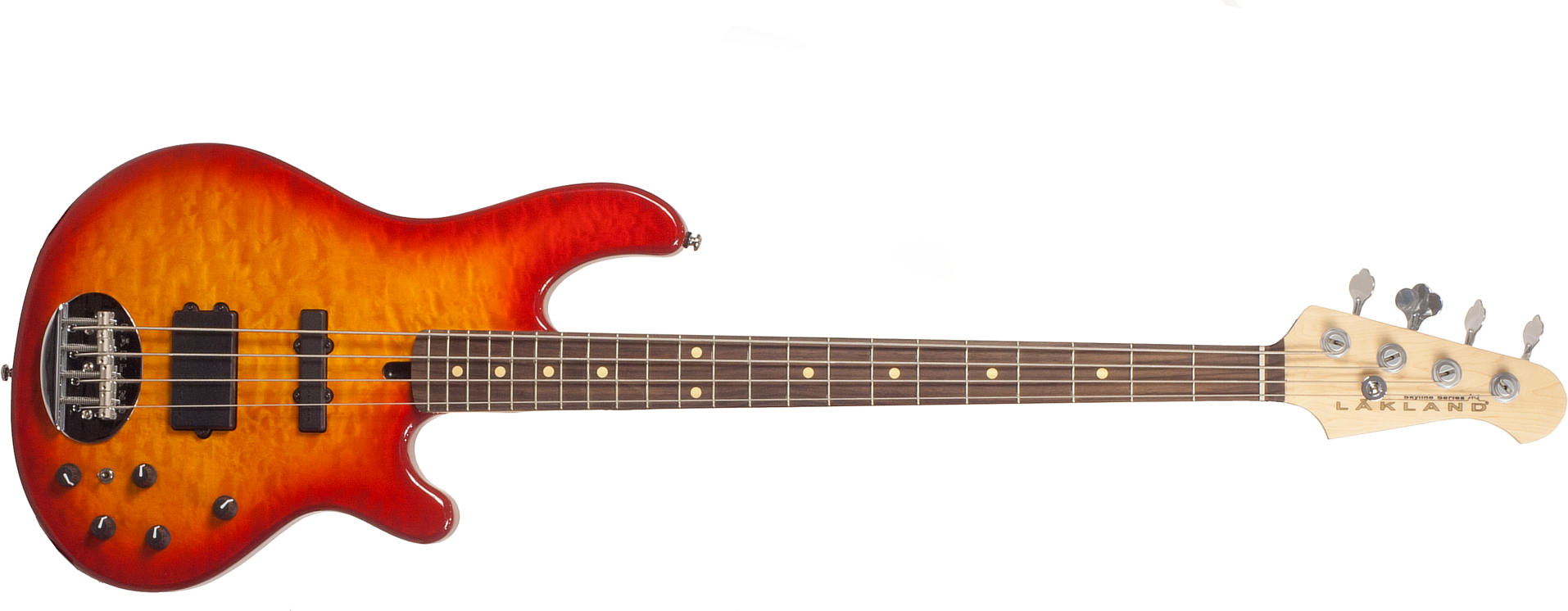 Lakland 44-02 Deluxe Skyline Rw - Cherry Sunburst - Bajo eléctrico de cuerpo sólido - Main picture