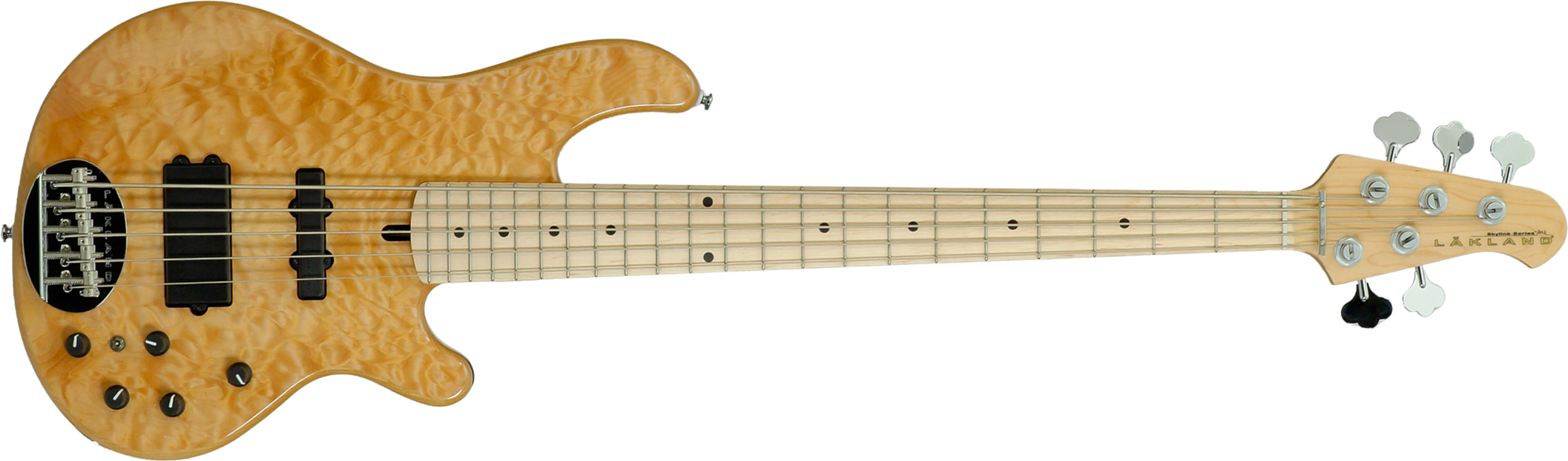Lakland 55-02 Deluxe Qmt Skyline 5c Active Mn - Bajo eléctrico de cuerpo sólido - Main picture
