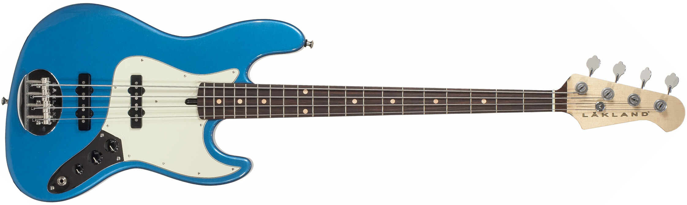 Lakland Adam Clayton 44-60 Usa Signature Jazz Bass Rw - Lake Placid Blue - Bajo eléctrico de cuerpo sólido - Main picture