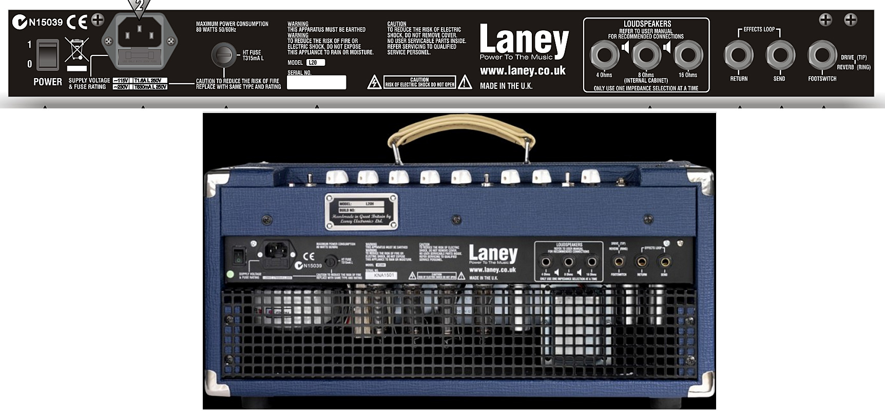 Laney Lionheart L20h Head - Cabezal para guitarra eléctrica - Variation 2