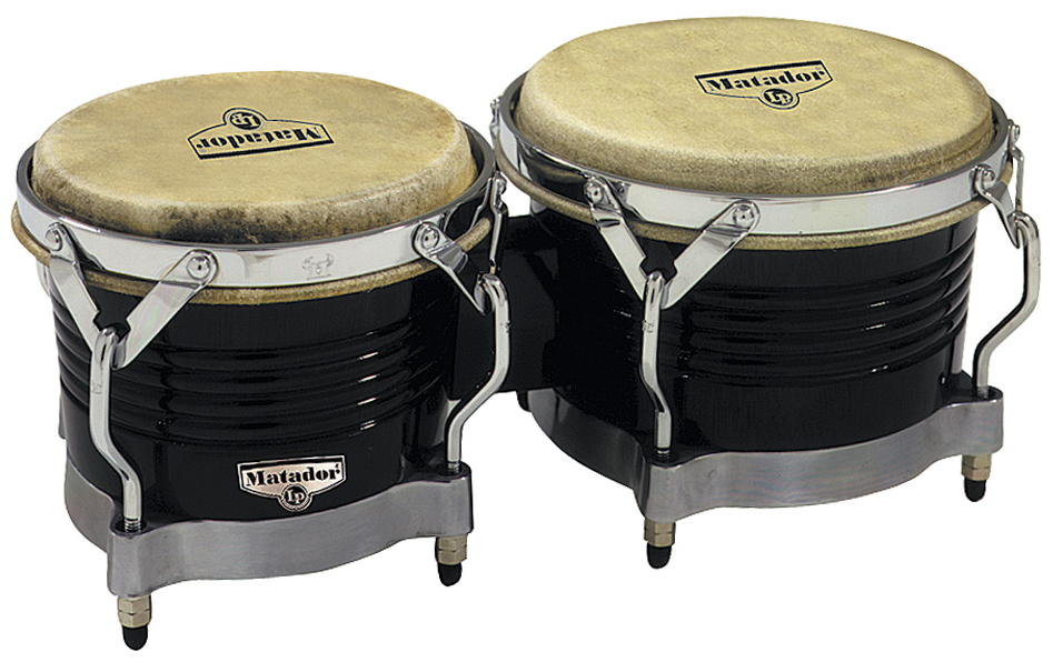 Bongo Latin percussion Bongos Matador M201BKWC Noir Chromé