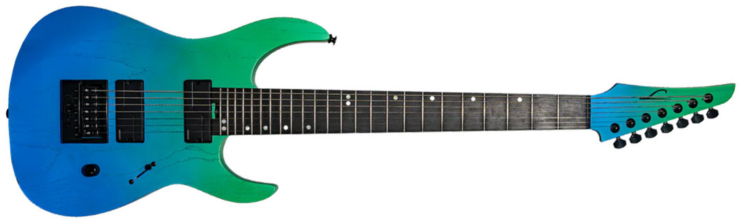 Legator Ninja N7ep Performance 7c 2h Fishman Fluence Modern Ht Ric - Pacific Aqua - Guitarra eléctrica de 7 cuerdas - Main picture