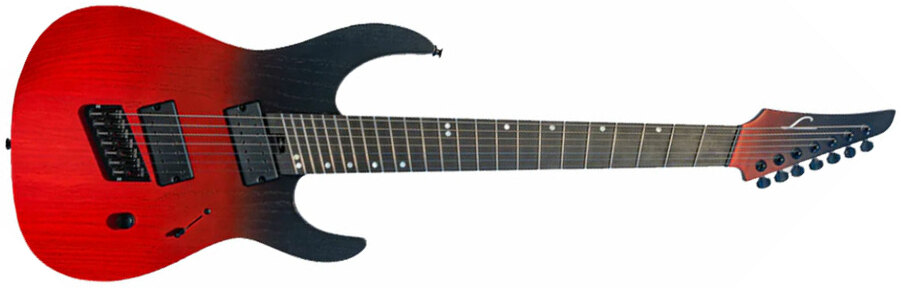 Legator Ninja N7fp Performance Multiscale 2h Ht Eb - Crimson - Multi-Scale Guitar - Main picture
