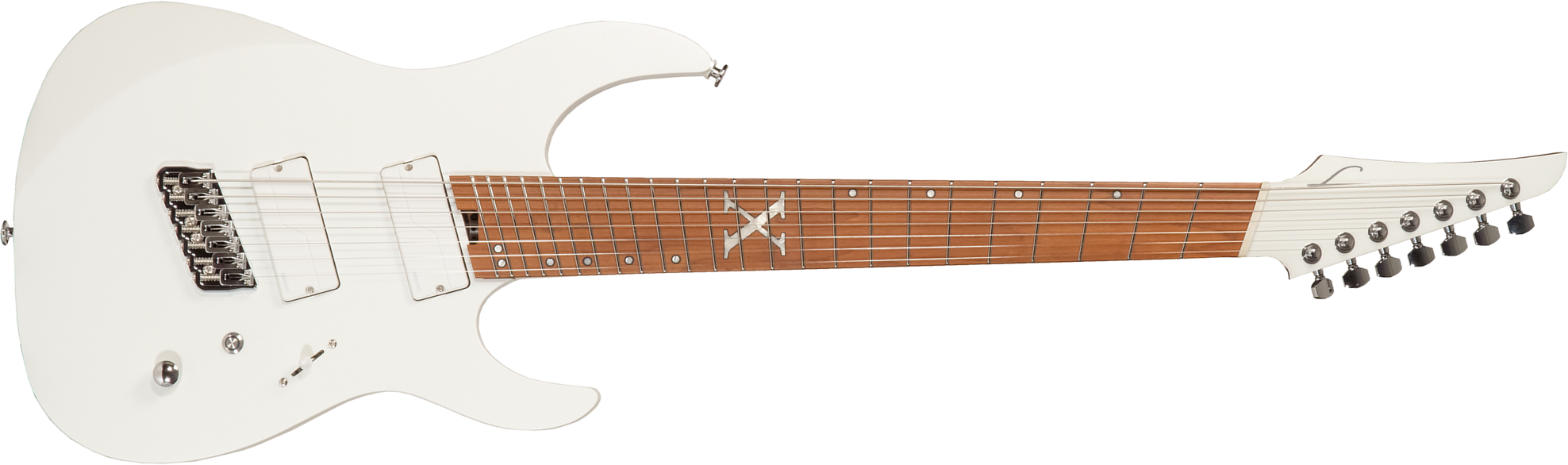 Legator Ninja N7xa 10th Anniversary Jap 7c Multiscale 2h Fishman Fluence Modern Ht Mn - Alpine White - Multi-Scale Guitar - Main picture